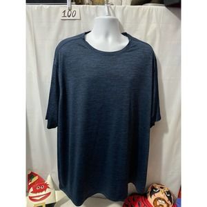 Liberty Pro Mens Size 4XL Blue Short Sleeve Crew Neck Polyester Blend T-Shirt